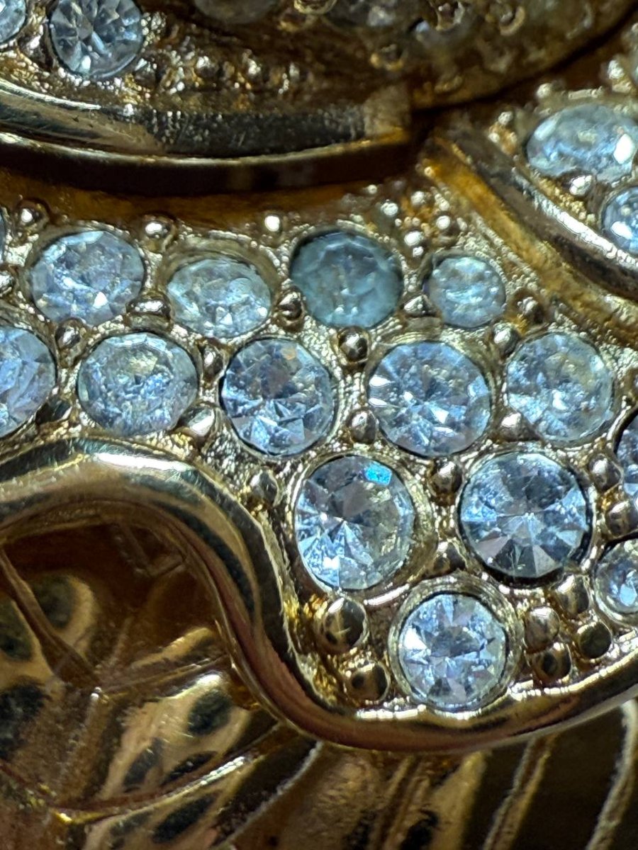 Vintage Christian Dior Brooch Rose Gold Plated-photo-8