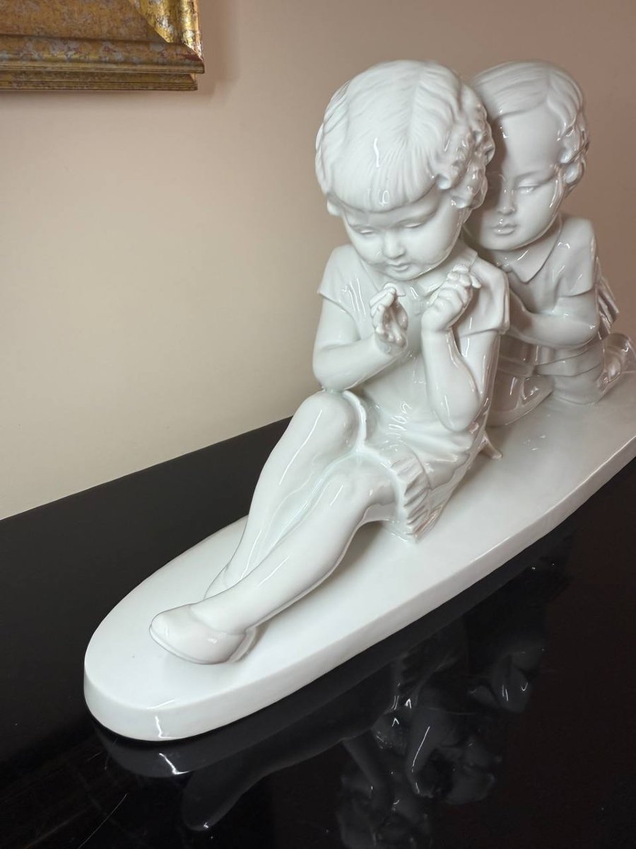 Bohumil Rezl , Enameled Porcelain Cookie Sculpture-photo-2