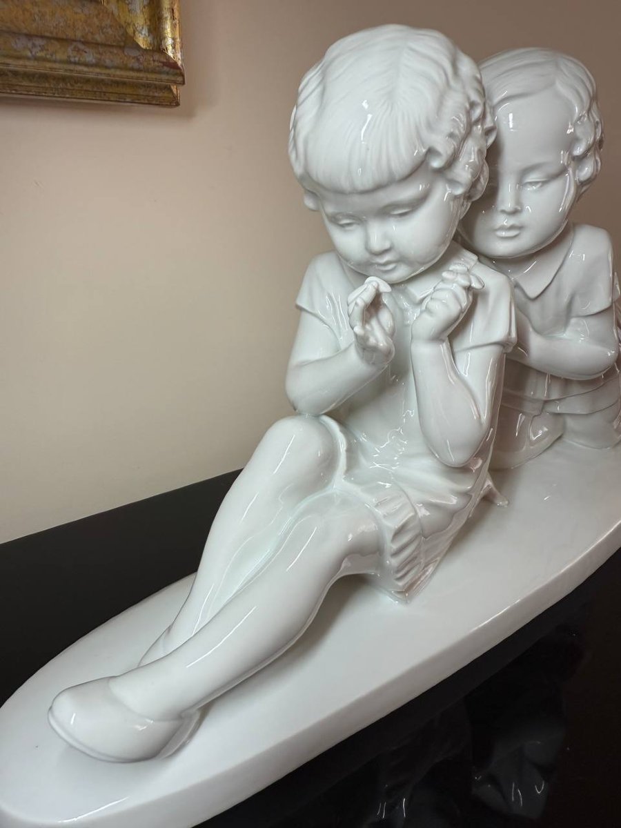 Bohumil Rezl , Enameled Porcelain Cookie Sculpture-photo-4