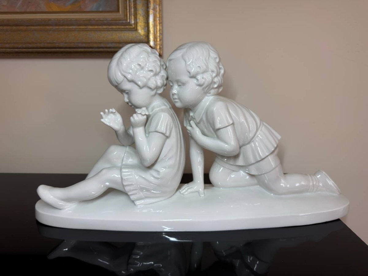 Bohumil Rezl , Enameled Porcelain Cookie Sculpture