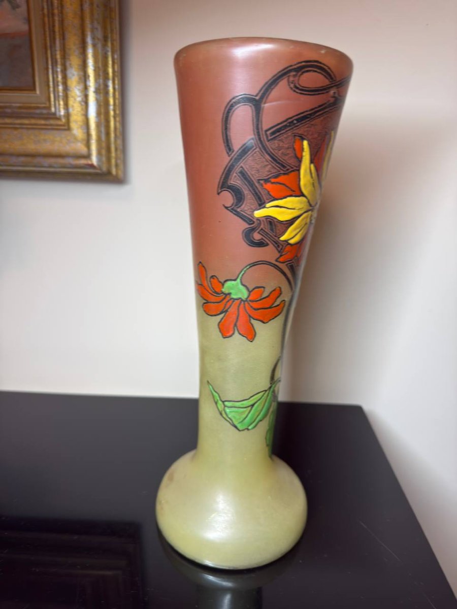 Vase Designed By François-théodore Legras, Spring Model. Circa 1900.-photo-2