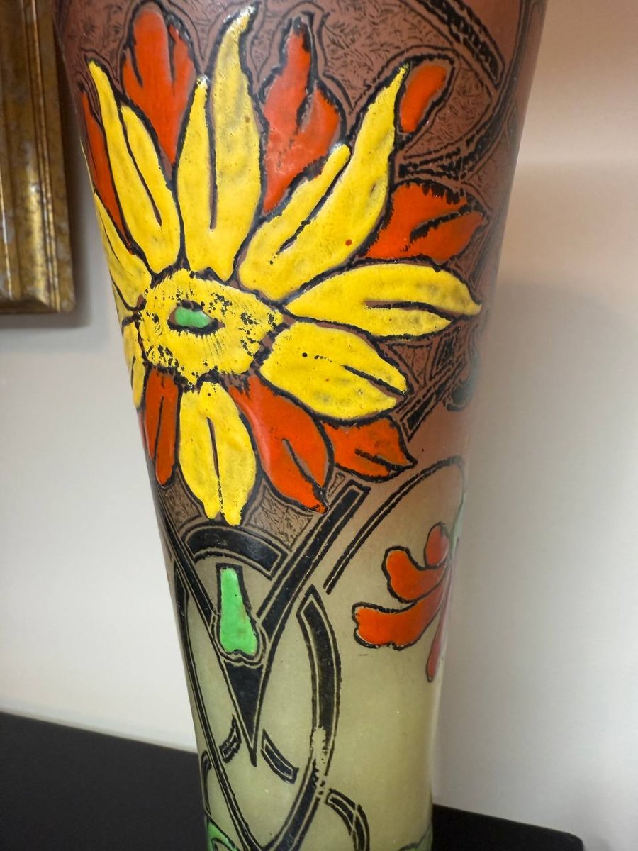 Vase Designed By François-théodore Legras, Spring Model. Circa 1900.-photo-4