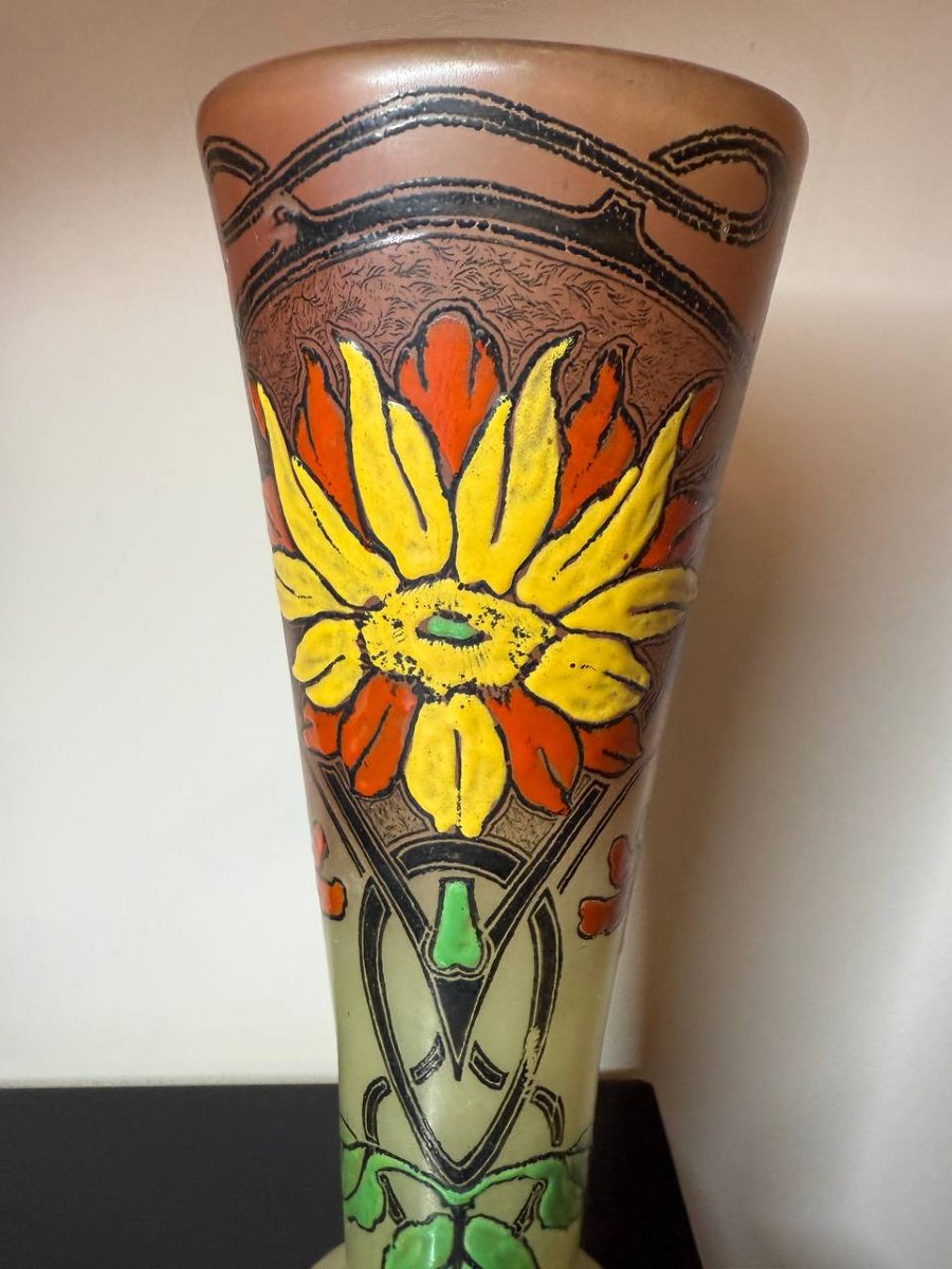 Vase Designed By François-théodore Legras, Spring Model. Circa 1900.-photo-5