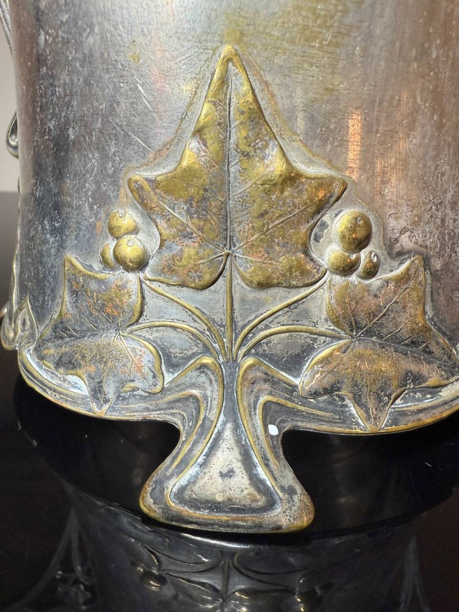 Vase Art nouveau en métal argenté de la WMF-photo-6