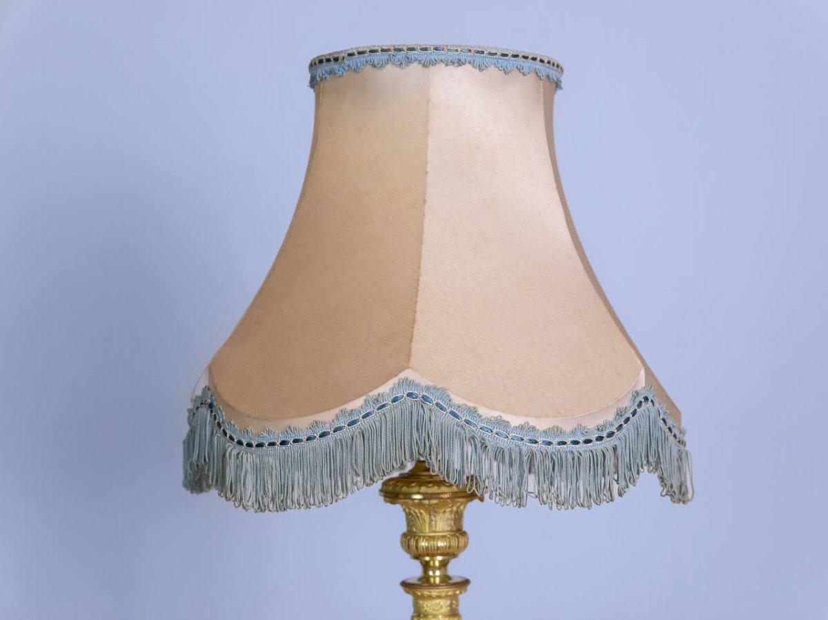 Vintage Restored Bronze Tripod Lamp Base-photo-4