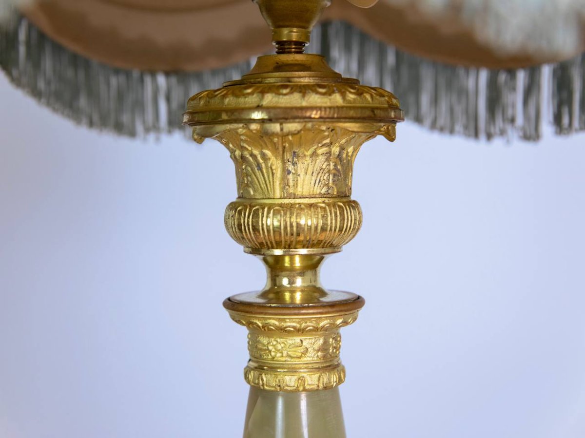 Vintage Restored Bronze Tripod Lamp Base-photo-2