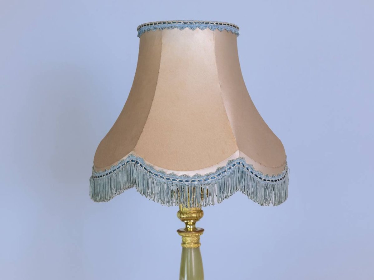 Vintage Restored Bronze Tripod Lamp Base-photo-3