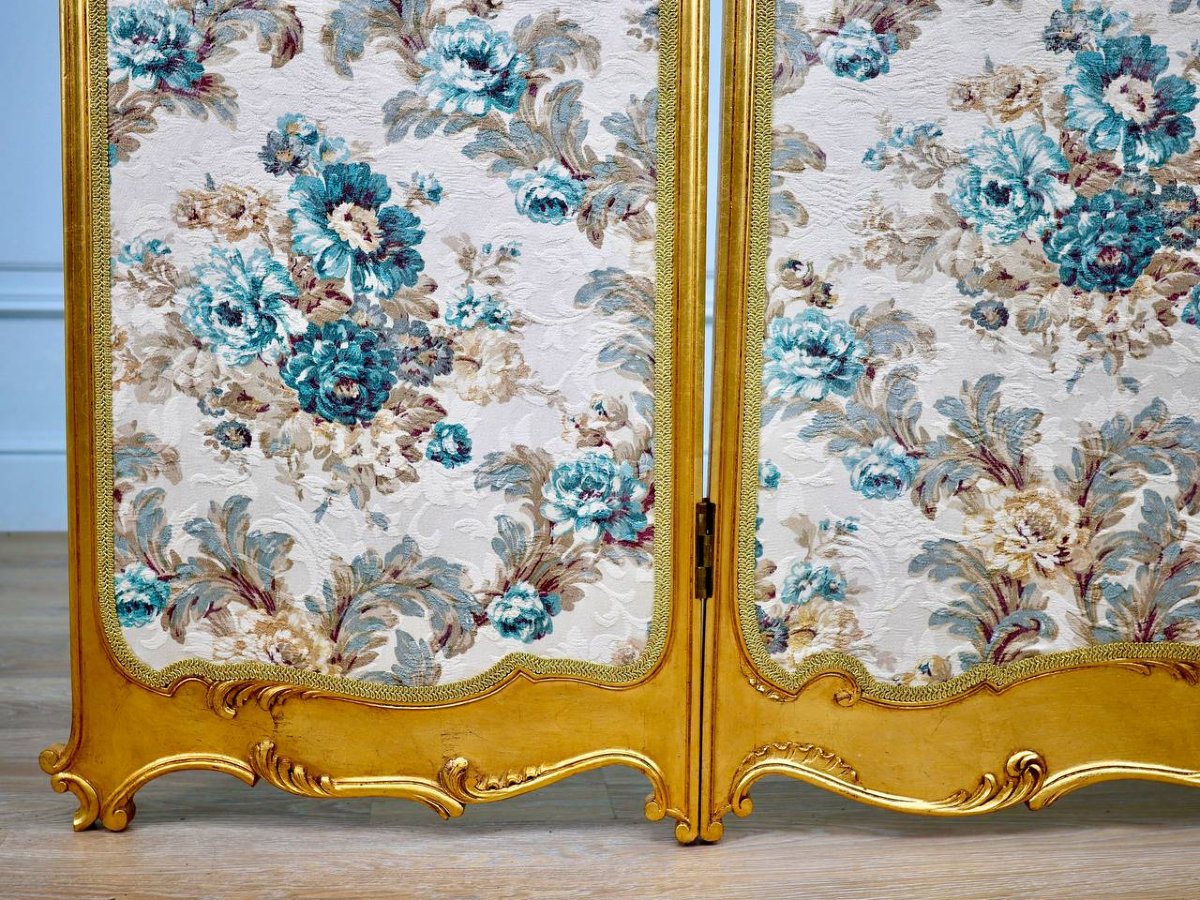 Louis XV-style Gilded Wooden Screen-photo-4