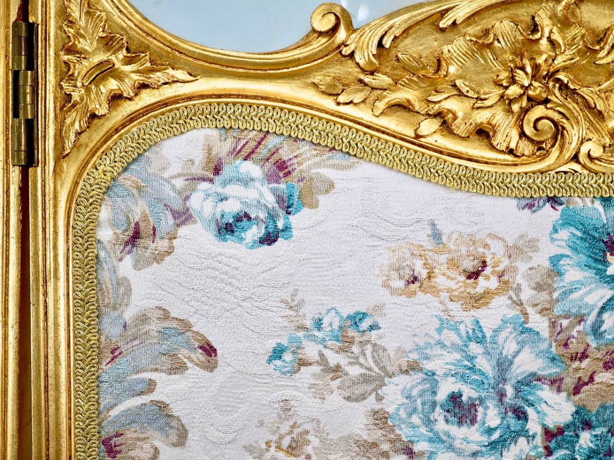 Louis XV-style Gilded Wooden Screen-photo-5