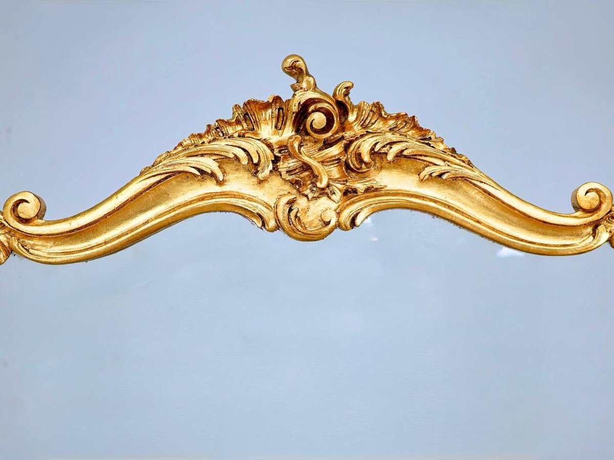 Louis XV-style Gilded Wooden Screen-photo-8
