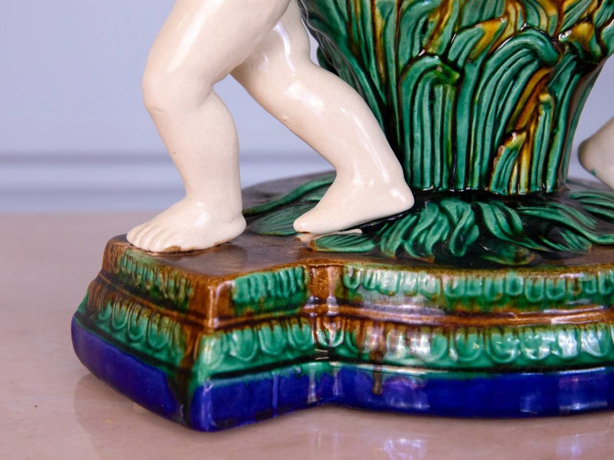 Centerpiece, Planter, Minton Majolica Bowl-photo-2