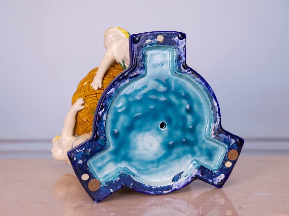 Centerpiece, Planter, Minton Majolica Bowl-photo-4