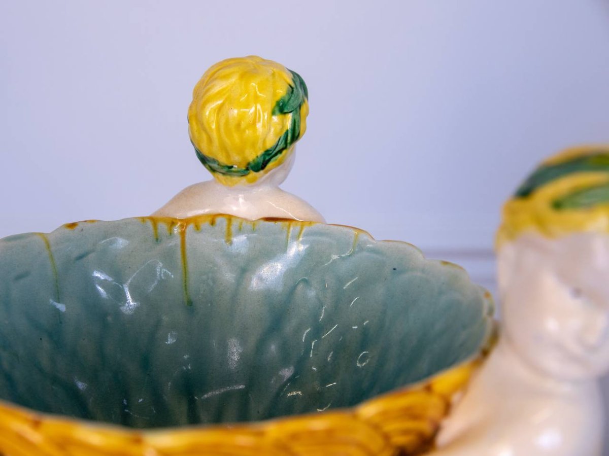 Centerpiece, Planter, Minton Majolica Bowl-photo-2