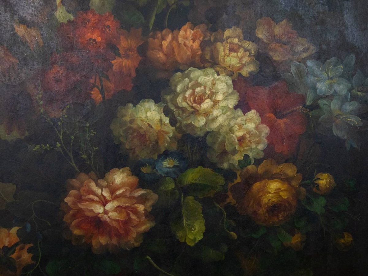 Early 19th-century Still Life—bouquet Of Flowers-photo-2