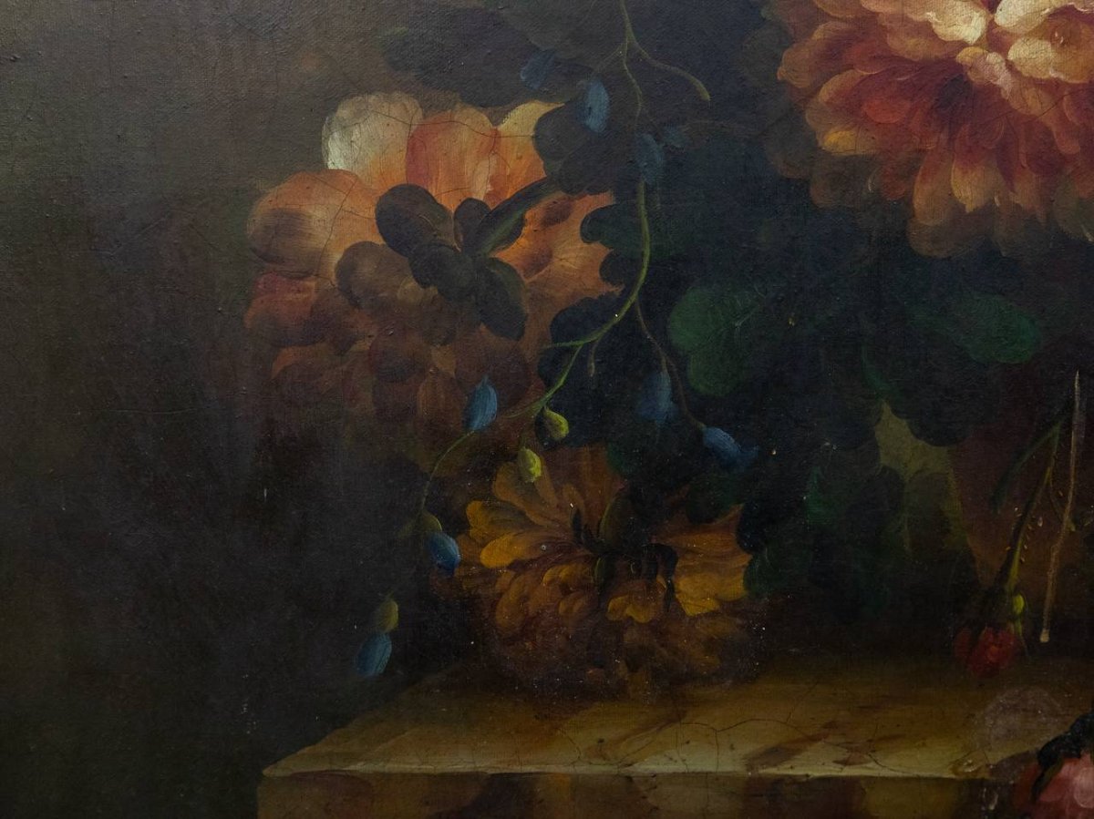Early 19th-century Still Life—bouquet Of Flowers-photo-4