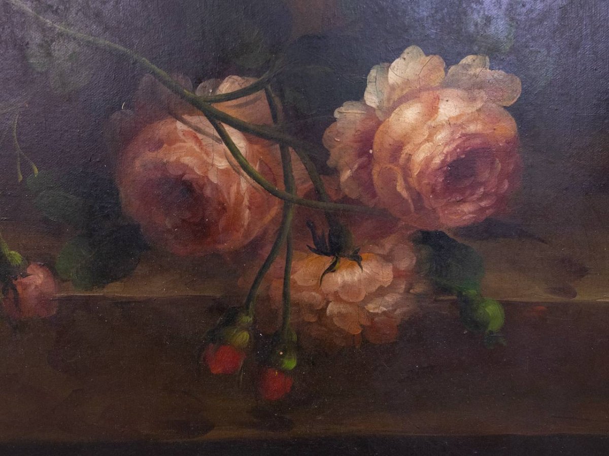Early 19th-century Still Life—bouquet Of Flowers-photo-3