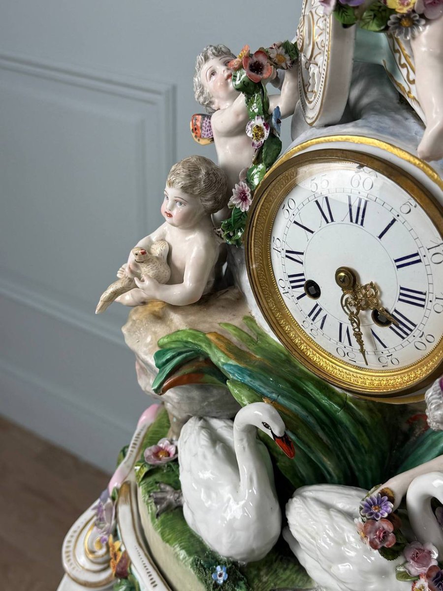 Pendule Mythologique De Meissen, Période Marcolini-photo-3