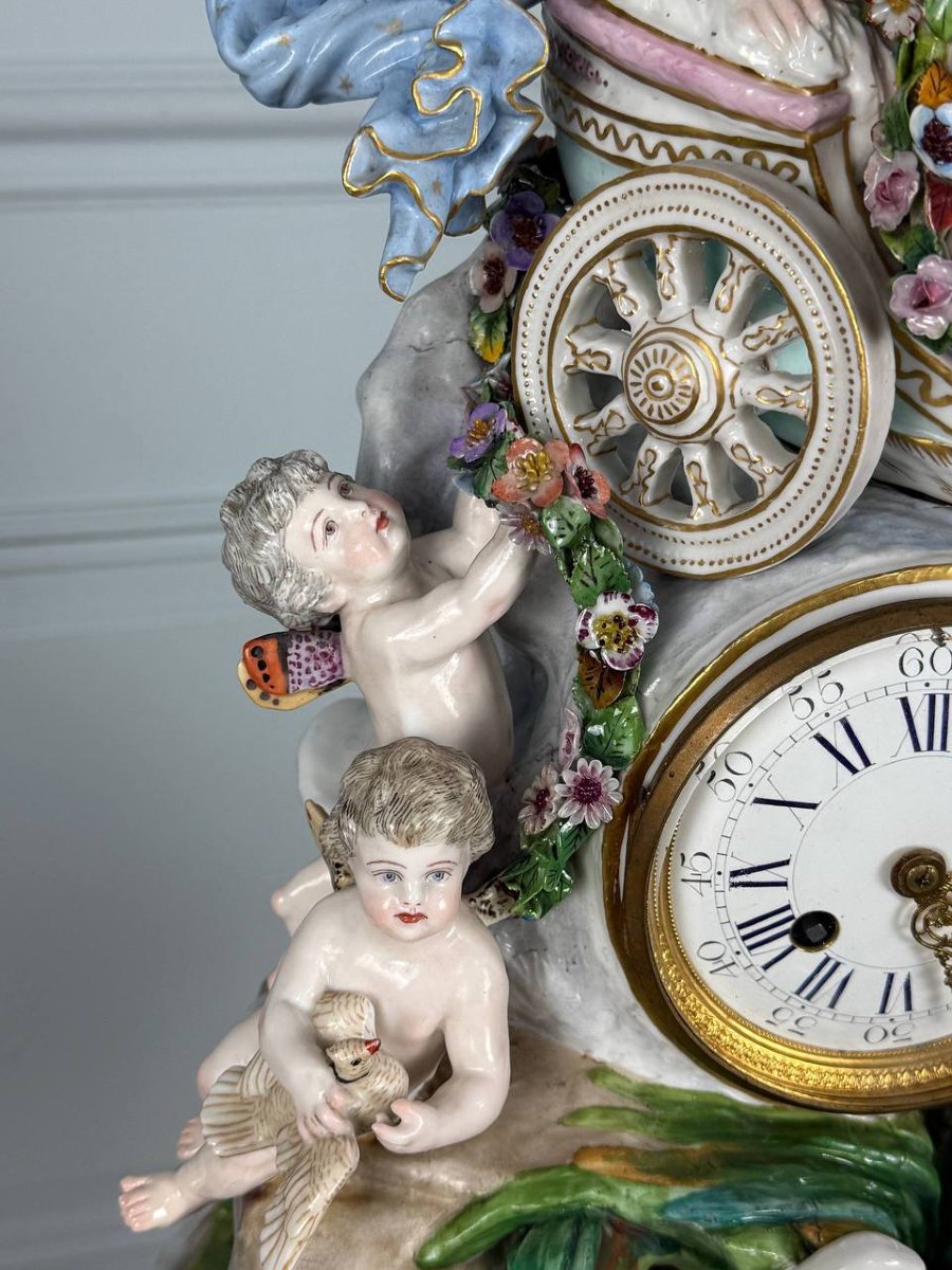 Pendule Mythologique De Meissen, Période Marcolini-photo-6