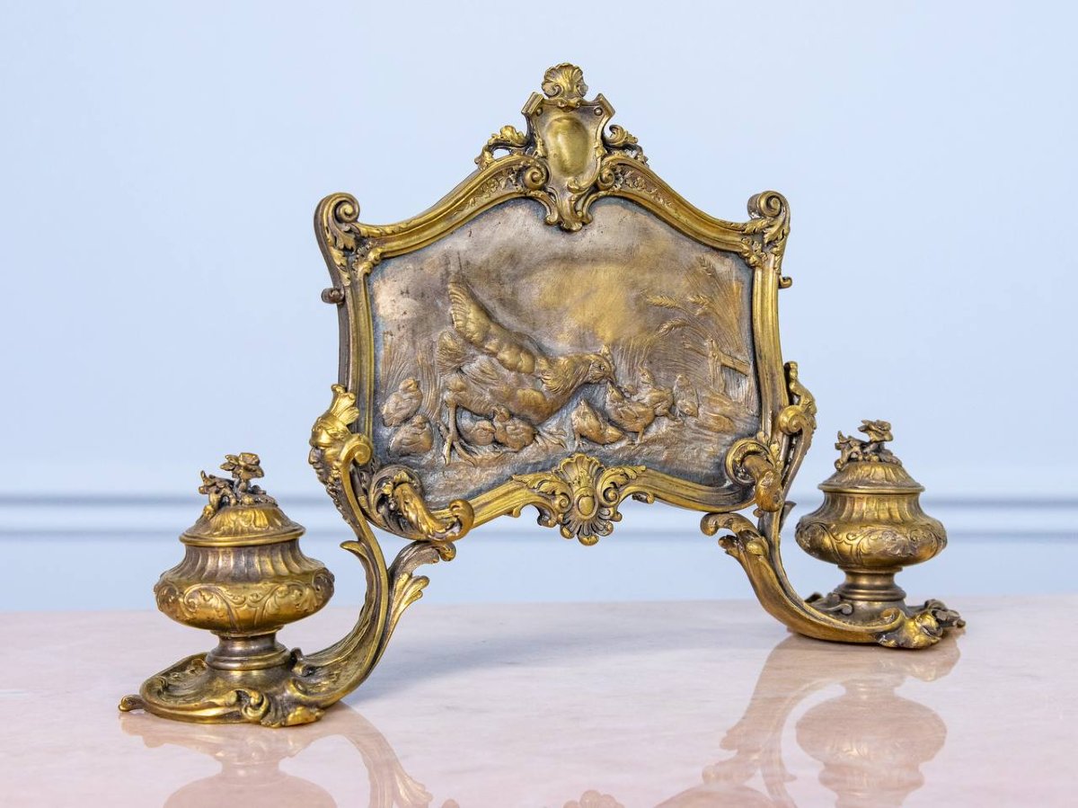 Bronze Inkstand - Napoleon III-photo-2