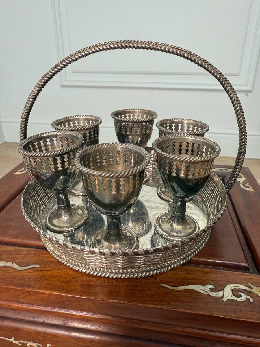 Silver-plated Metal Breakfast Egg Cups, Egg Holders-photo-3