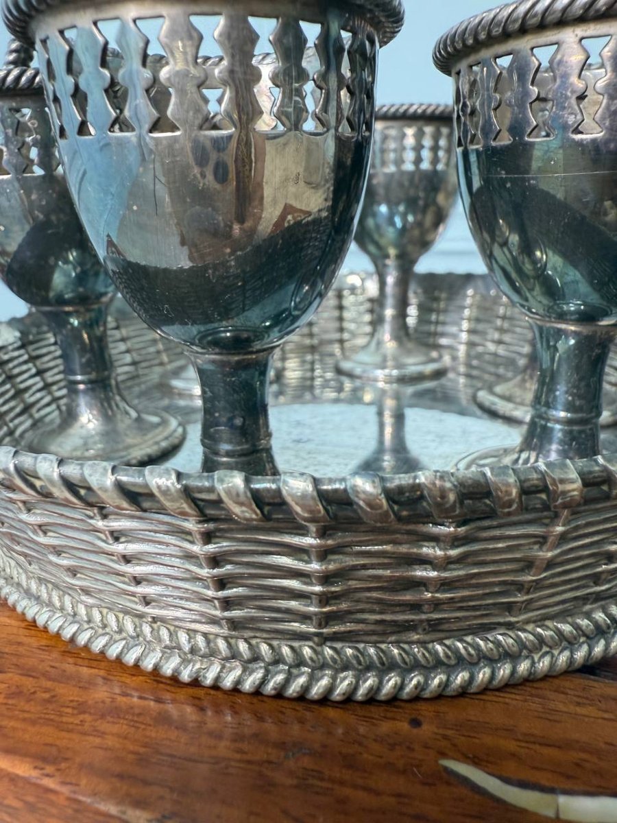 Silver-plated Metal Breakfast Egg Cups, Egg Holders-photo-5