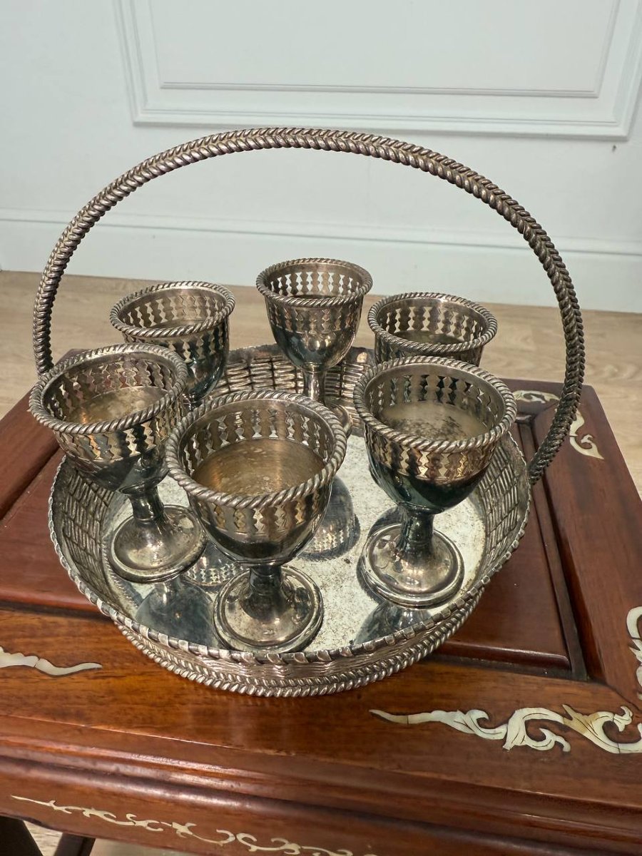Silver-plated Metal Breakfast Egg Cups, Egg Holders-photo-8
