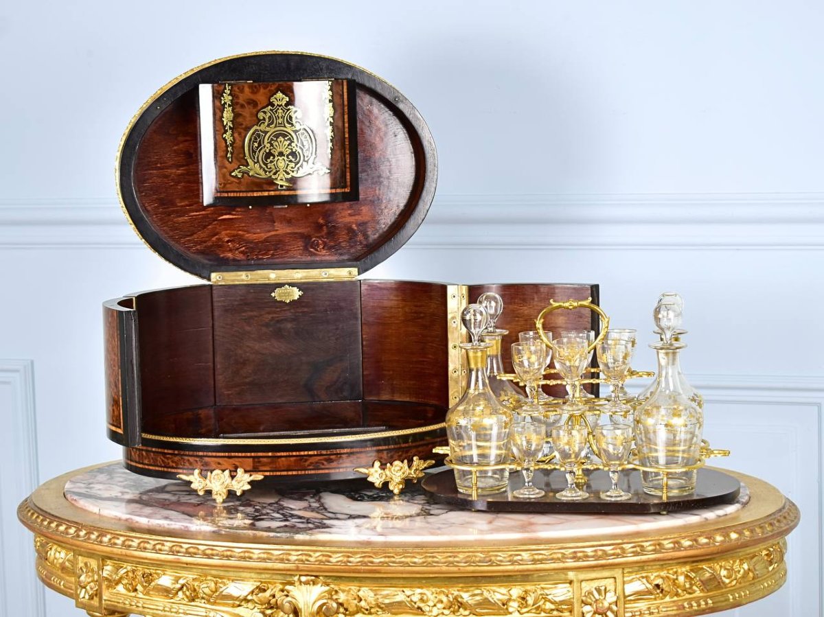 Tantale ou Cave à Liqueur de style Louis XVI-photo-3