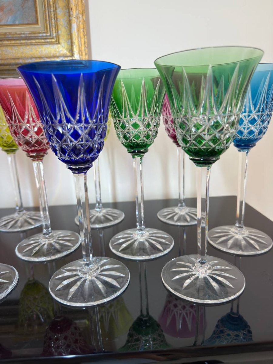 Verres cristal Saint Louis couleur modèle Tarn-photo-2