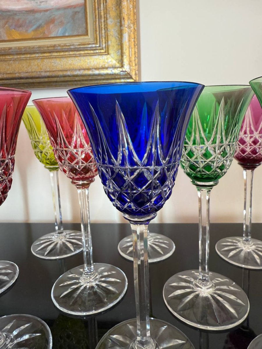 Verres cristal Saint Louis couleur modèle Tarn-photo-4