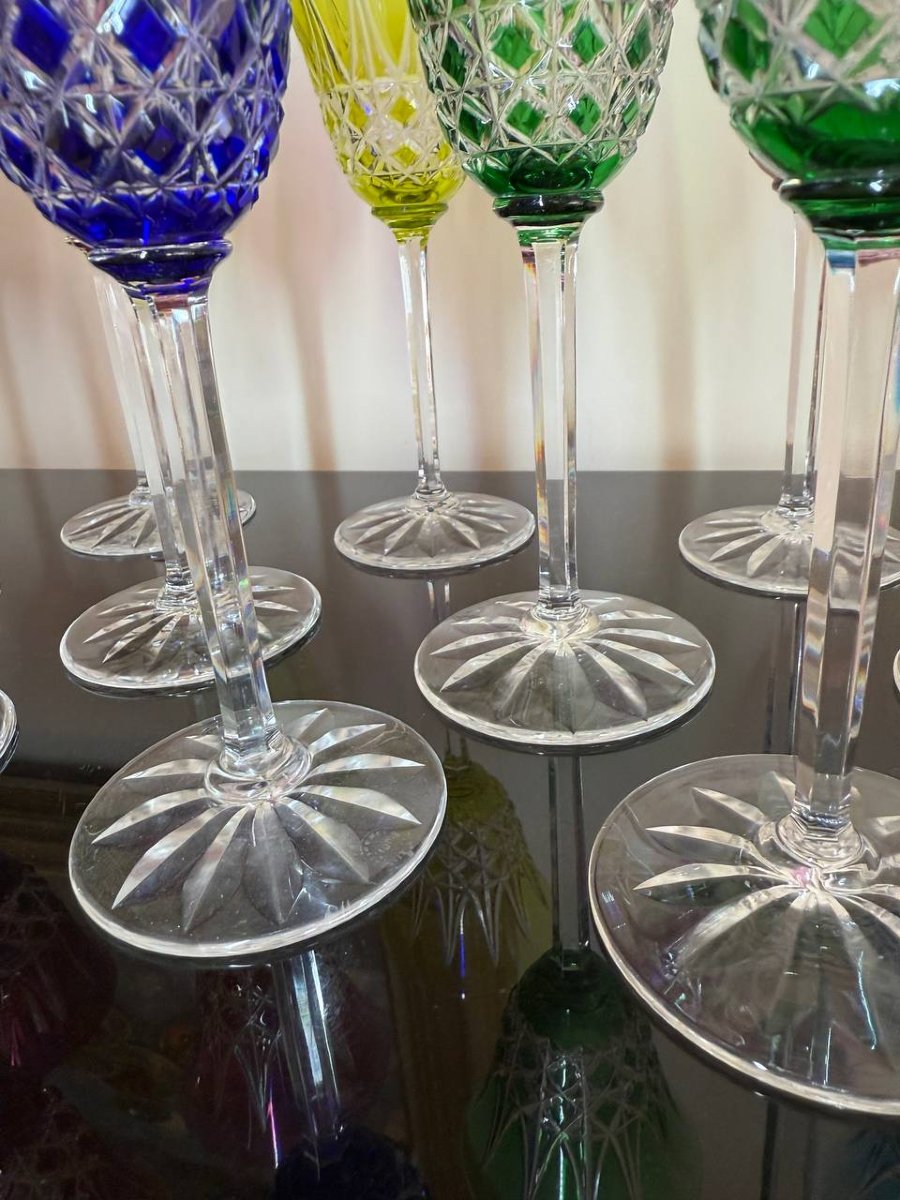 Verres cristal Saint Louis couleur modèle Tarn-photo-7