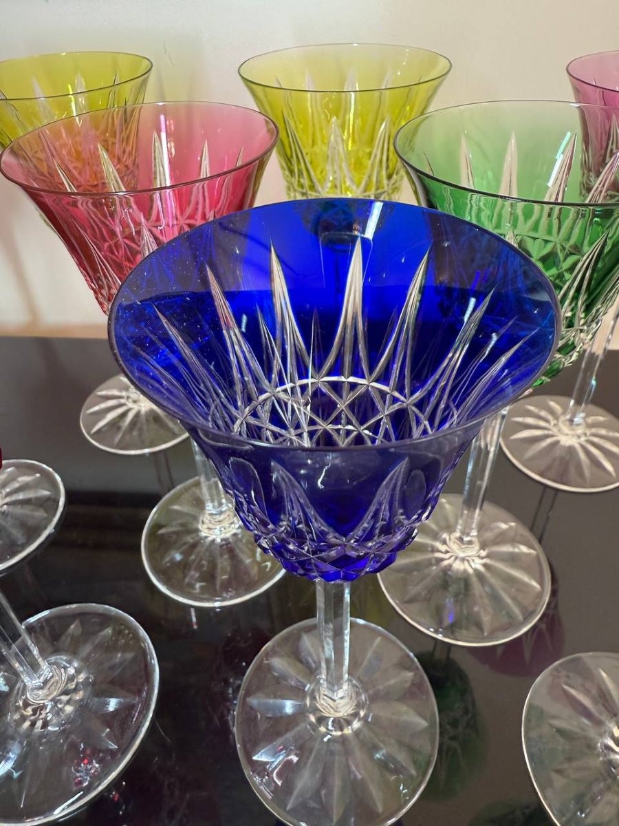 Verres cristal Saint Louis couleur modèle Tarn-photo-8