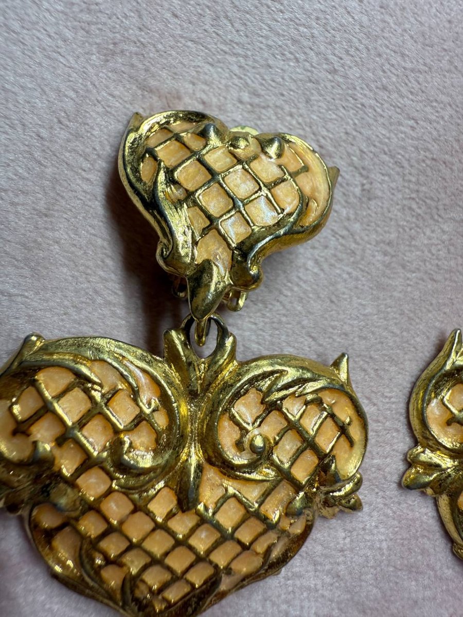 Boucles d'oreilles vintage de la maison Christian Lacroix-photo-3
