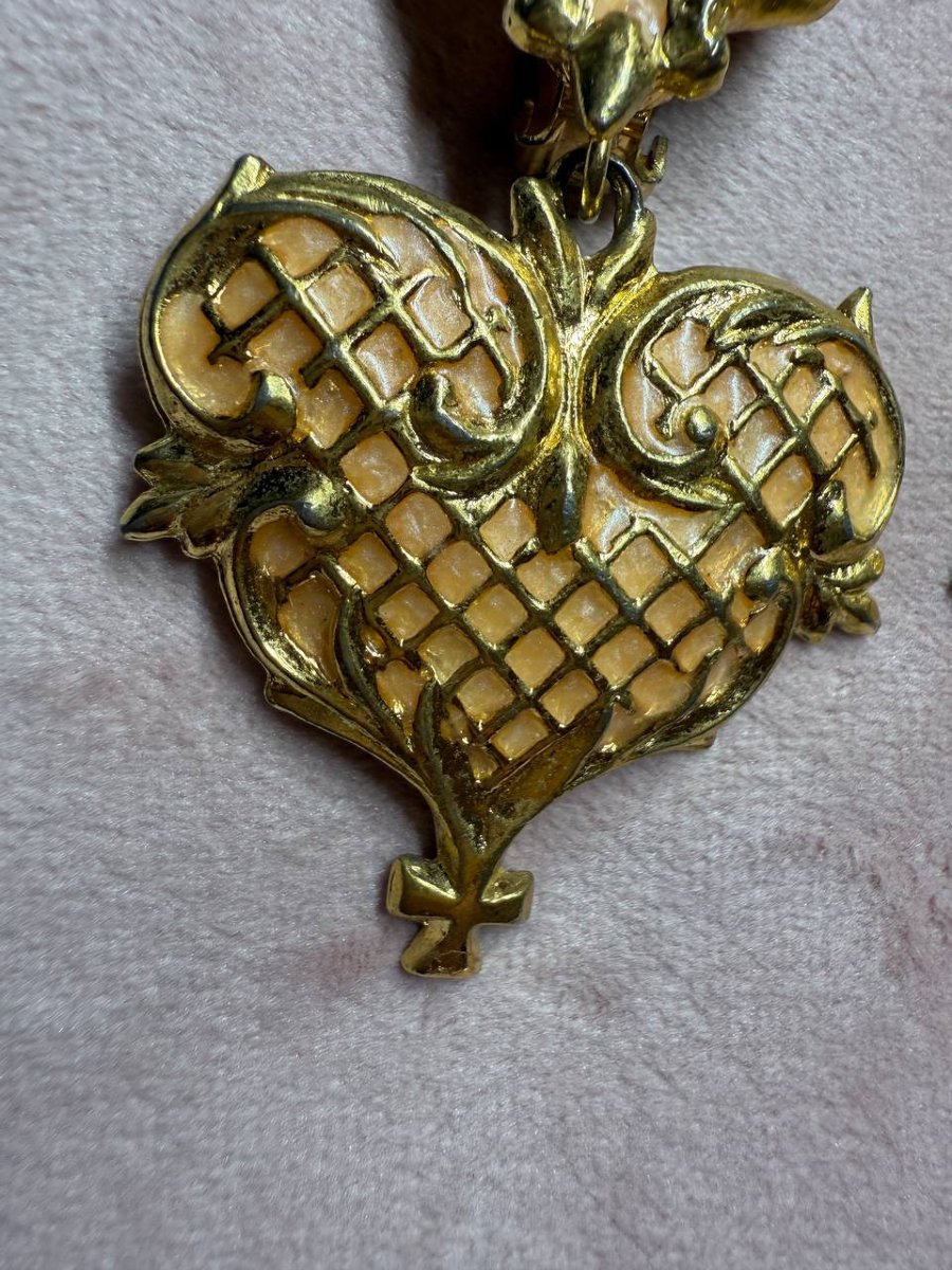 Boucles d'oreilles vintage de la maison Christian Lacroix-photo-4