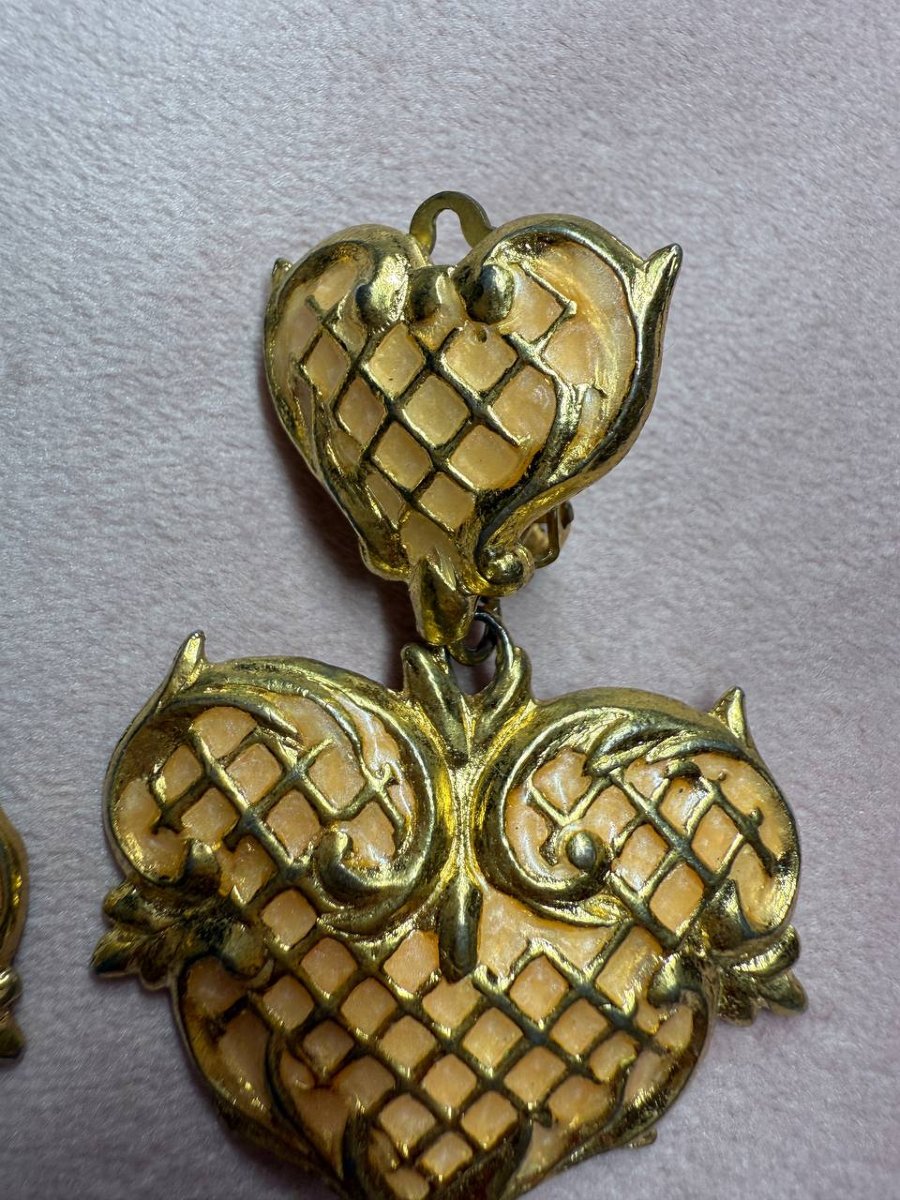 Boucles d'oreilles vintage de la maison Christian Lacroix-photo-1