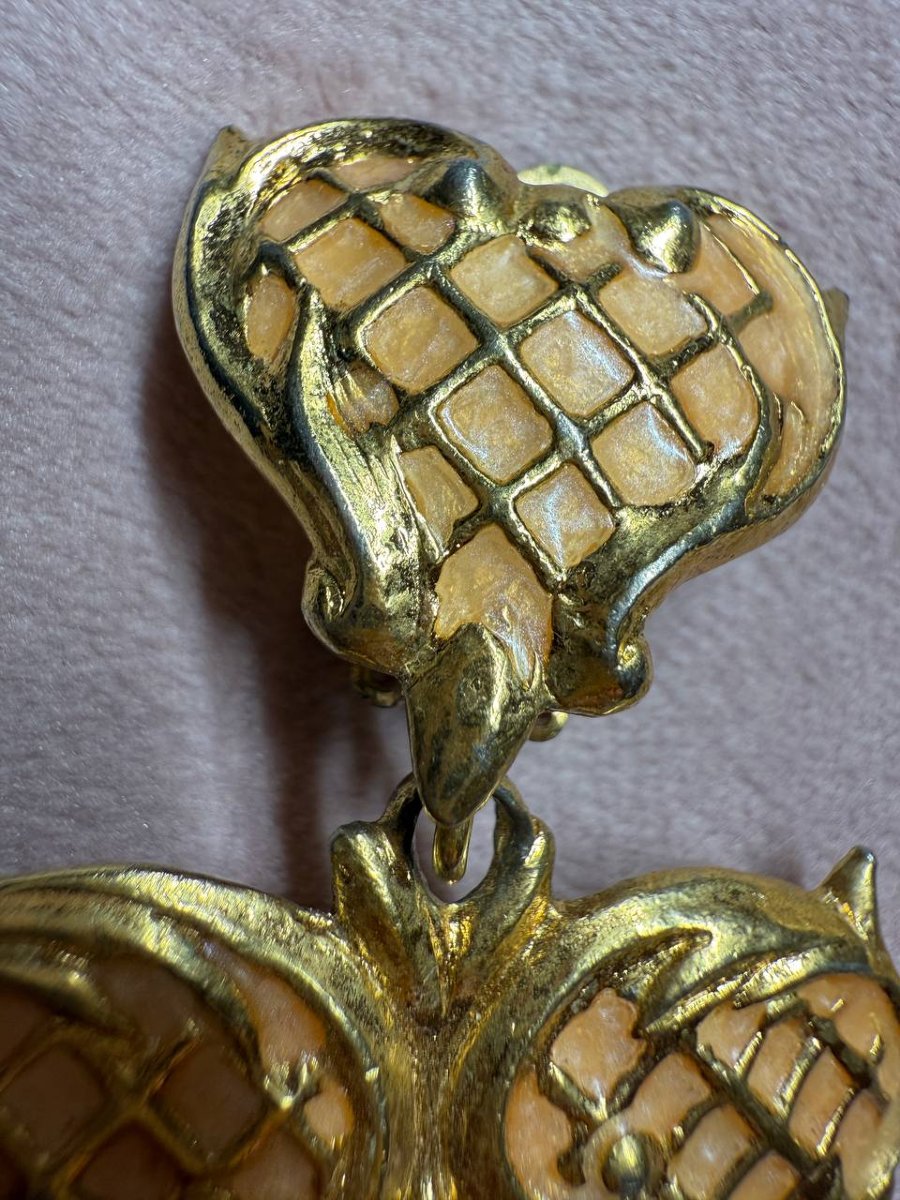Boucles d'oreilles vintage de la maison Christian Lacroix-photo-7