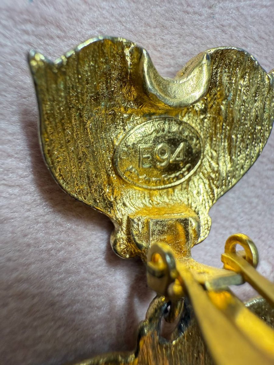 Boucles d'oreilles vintage de la maison Christian Lacroix-photo-8
