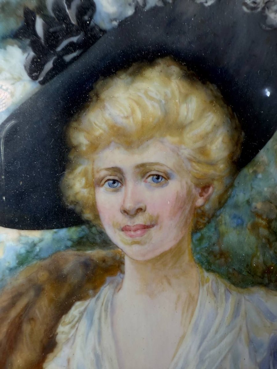 Miniature: An Elegant Woman From The Belle époque, Painted By The Artist J. Gouy-barrot-photo-2