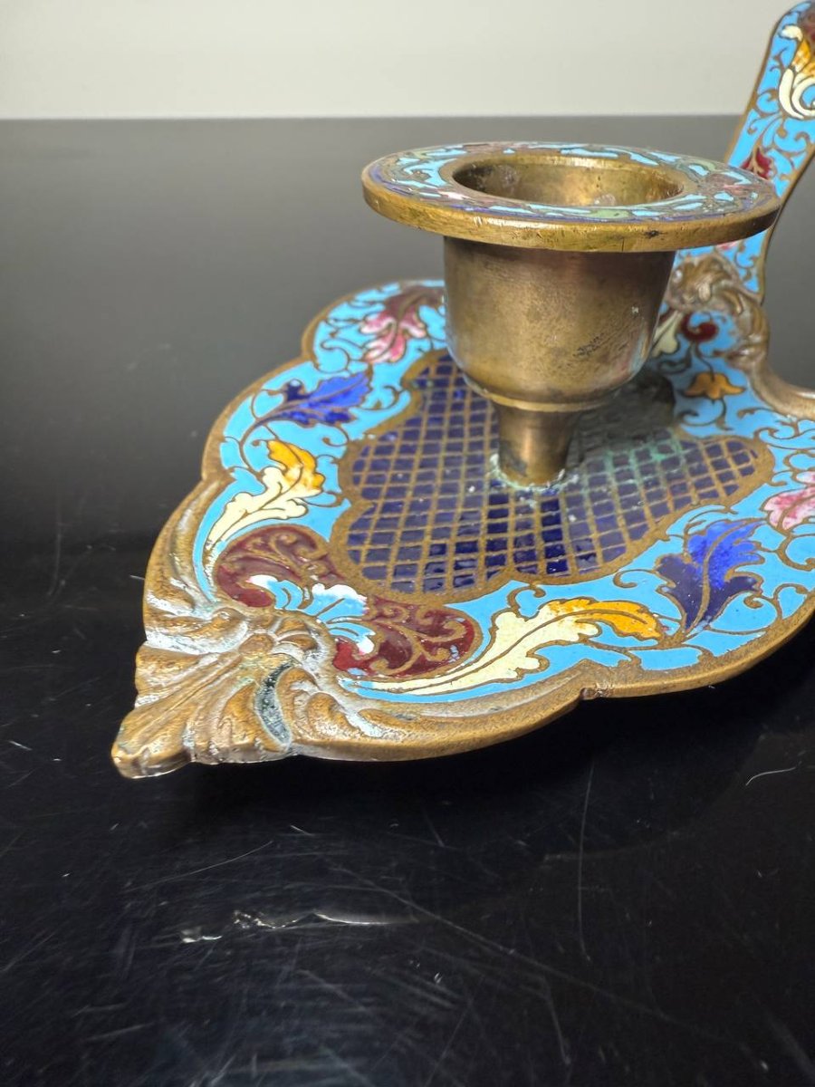 Antique Handheld Candleholder, "cellar Rat"-photo-2