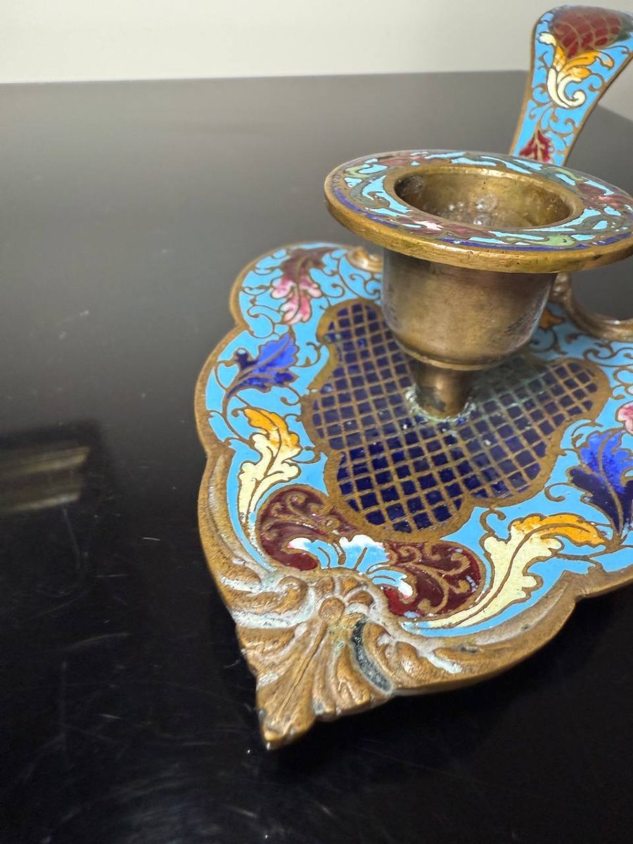 Antique Handheld Candleholder, "cellar Rat"-photo-3