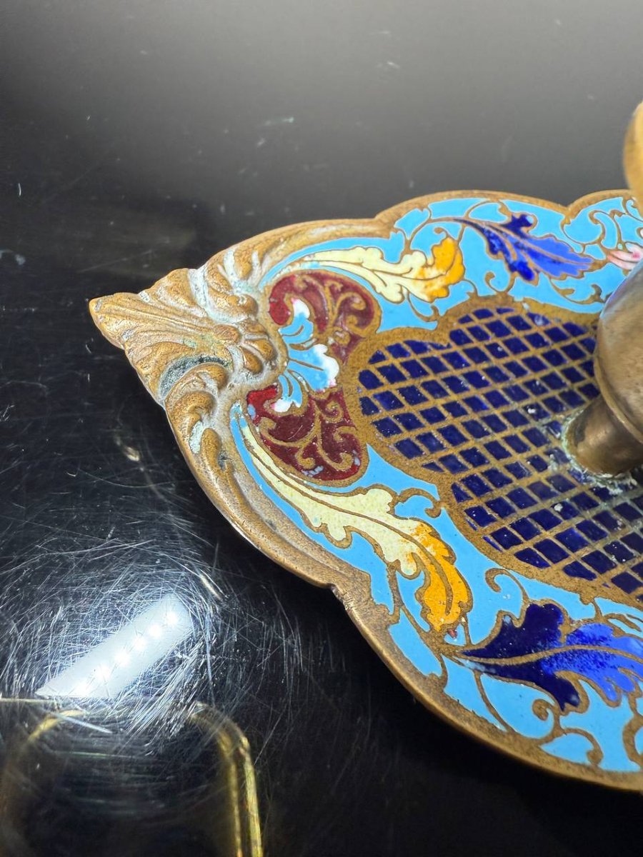Antique Handheld Candleholder, "cellar Rat"-photo-4