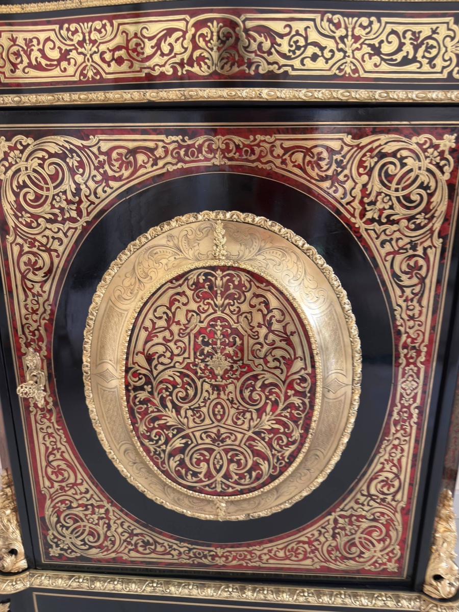 Meuble d'appui dans le style de la marqueterie Boulle-photo-3