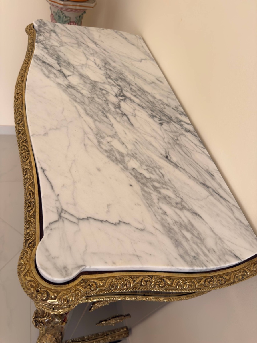 Meuble d'appui dans le style de la marqueterie Boulle-photo-4