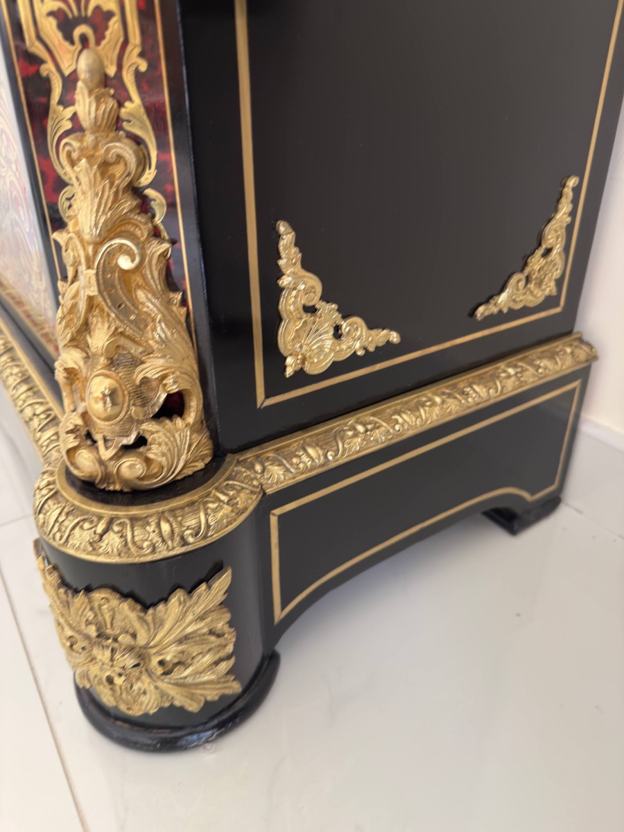 Meuble d'appui dans le style de la marqueterie Boulle-photo-5