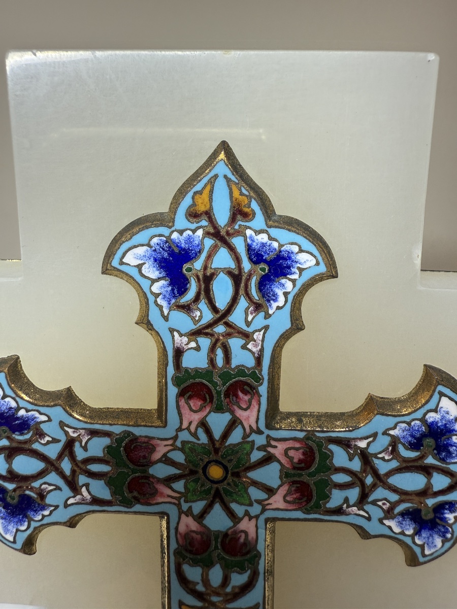 Bénitier en onyx et émaux cloisonnés-photo-8
