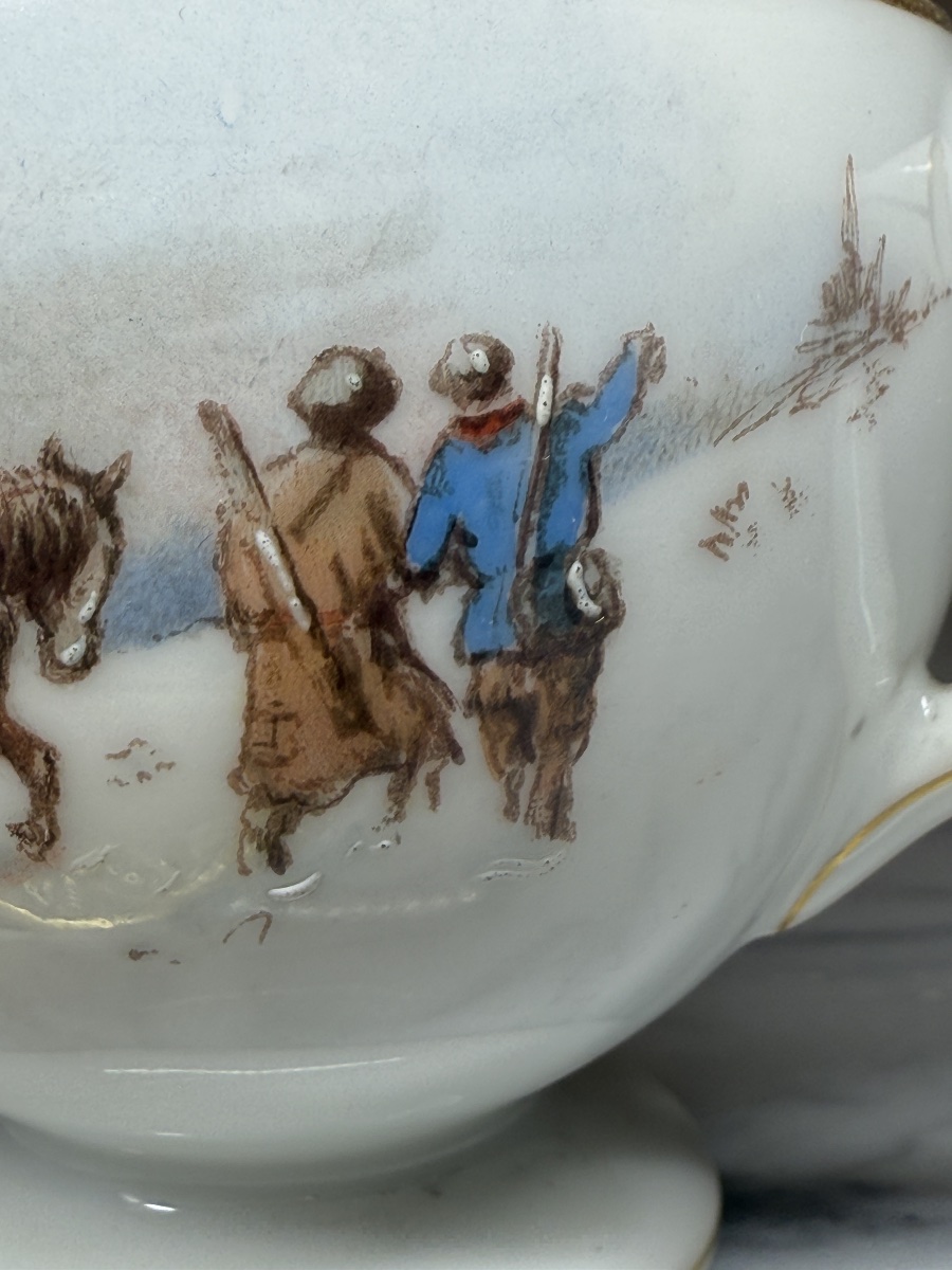Porcelain Cup From The Kornilov Brothers Porcelain Factory, Saint Petersburg, Imperial Era-photo-3