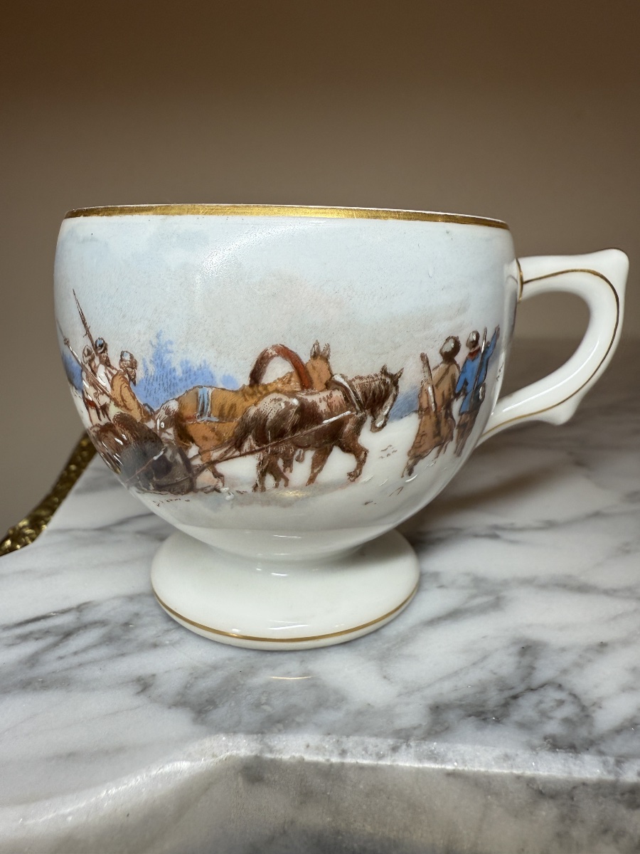Porcelain Cup From The Kornilov Brothers Porcelain Factory, Saint Petersburg, Imperial Era-photo-6