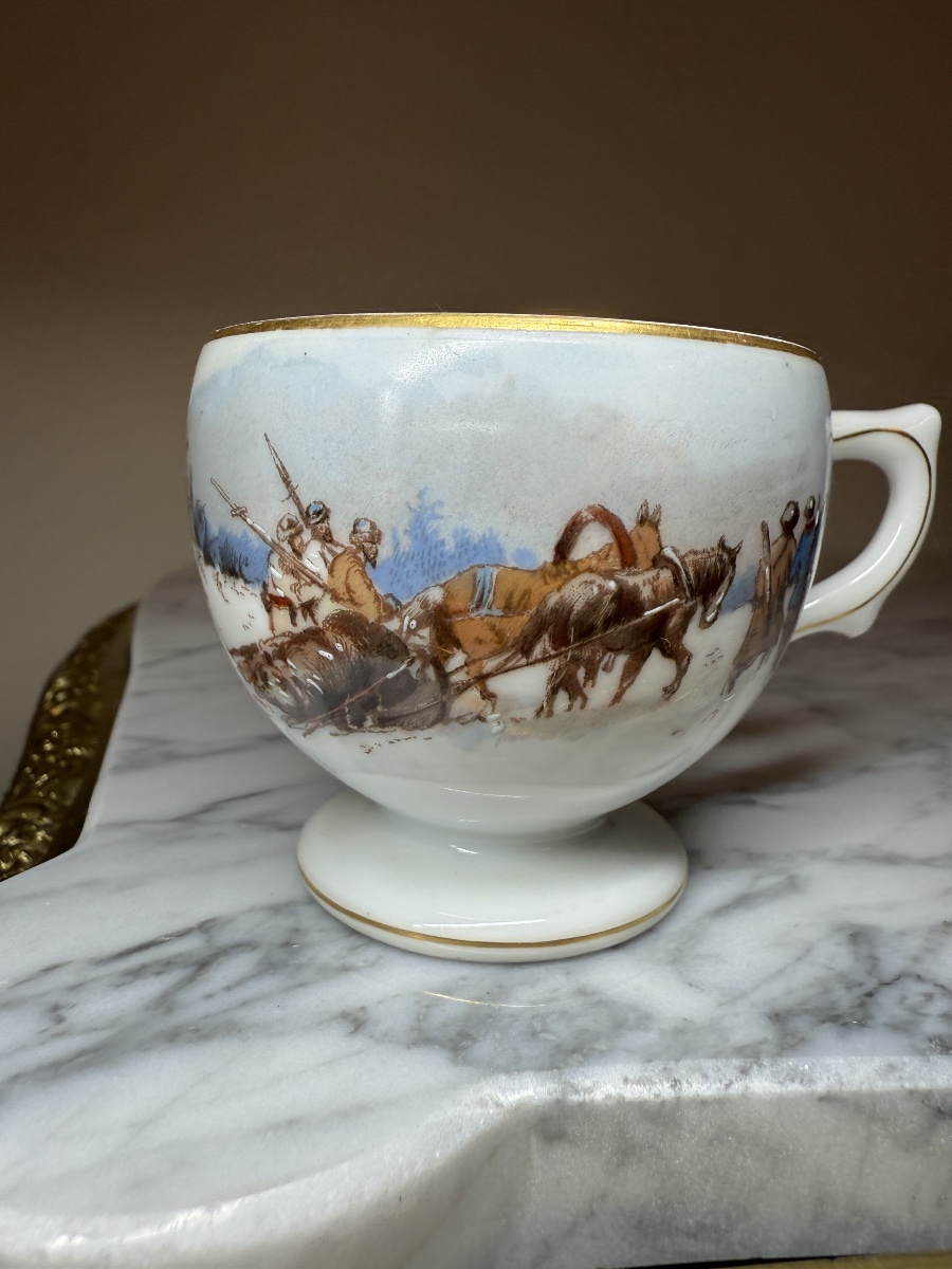 Porcelain Cup From The Kornilov Brothers Porcelain Factory, Saint Petersburg, Imperial Era