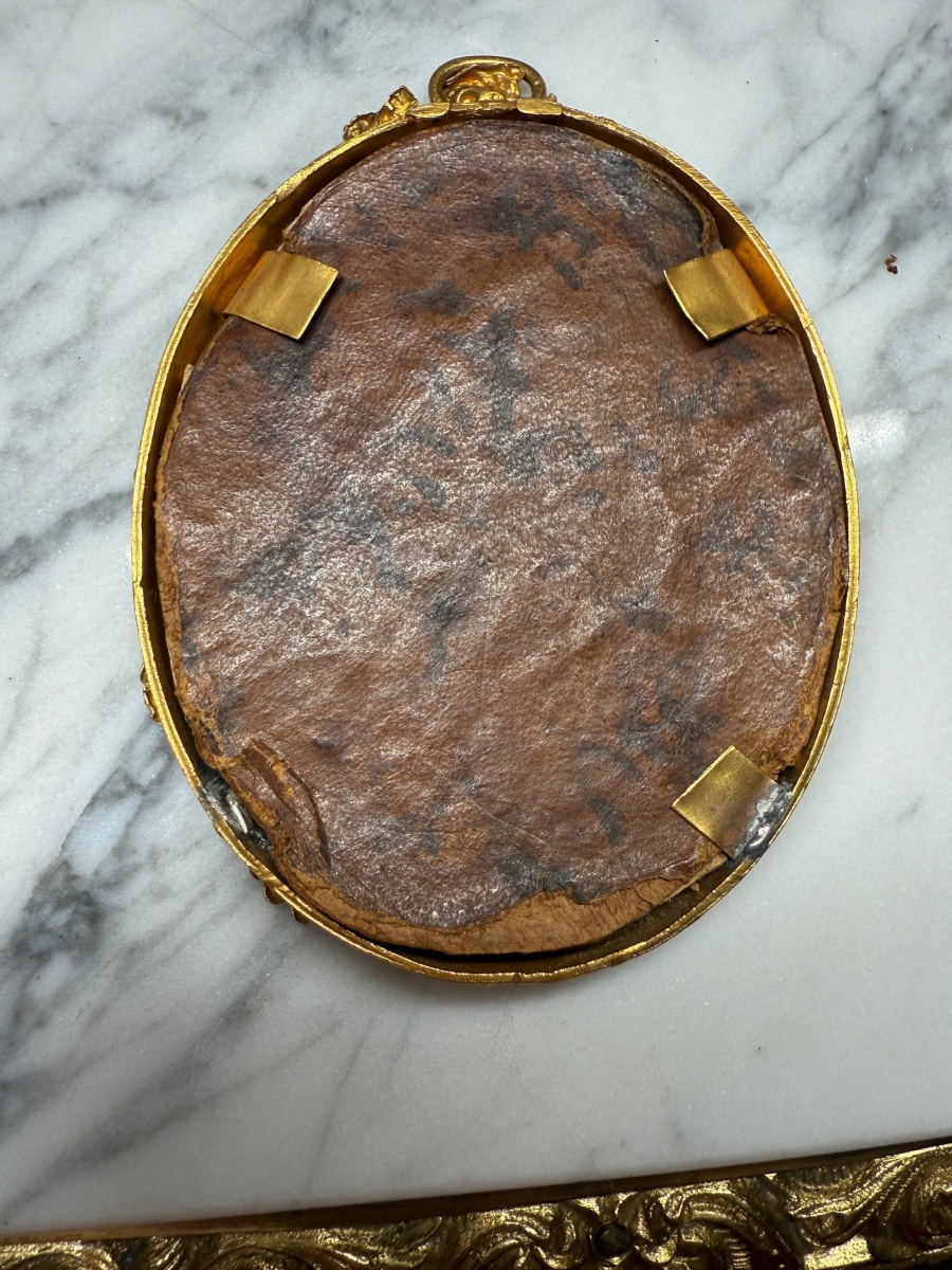 Miniature Portrait Of A Sovereign, 17th-century Style-photo-1