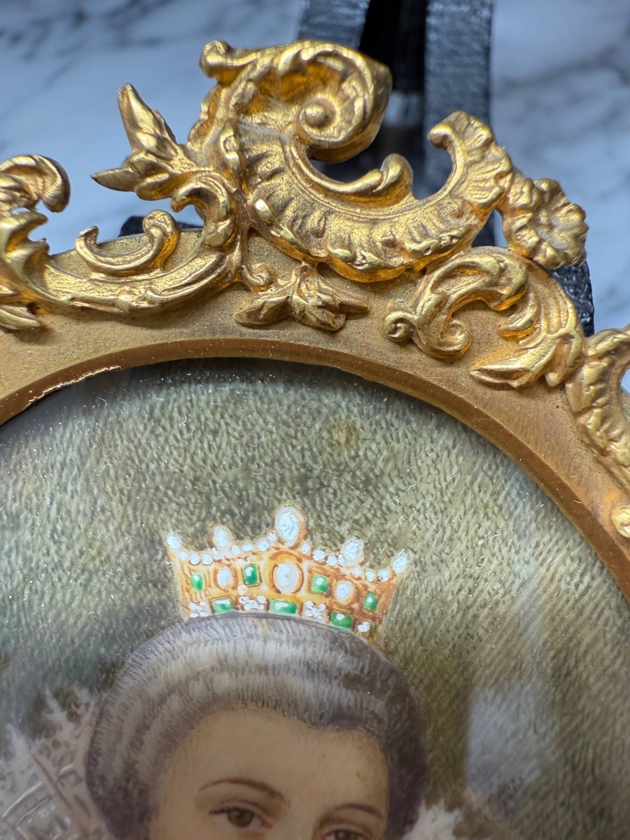 Miniature Portrait Of A Sovereign, 17th-century Style-photo-4