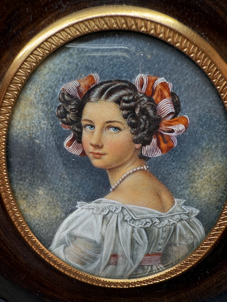 Miniature Portrait Of Auguste Strobl,  After J.k. Stieler-photo-4